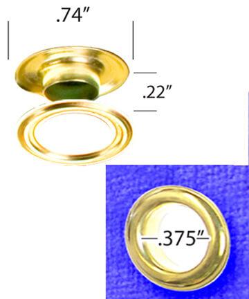 0.375" (3/8") grommets & washers
